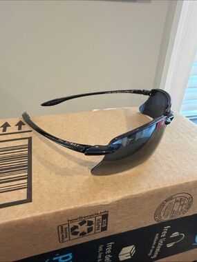 Black Sport Wraparound Sunglasses - Smoke Lenses